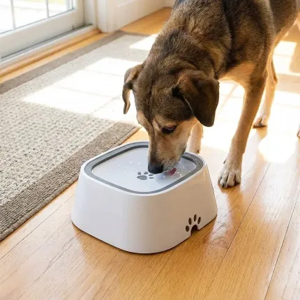 Bol Smartix Anti-Stropire pentru Animale - 1,5 L, Sistem Suspensie și Antialunecare, Stabil și Ușor de Curățat: Hidratare Impecabilă și Curățenie Desăvârșită pentru Câini și Pisici